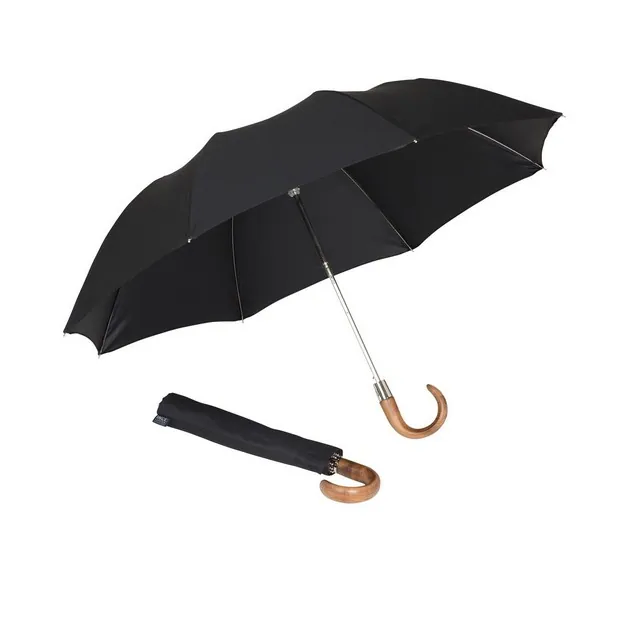 Commercial 25 inch10 ribs Portable Auto Open Close Large Umbrella Automatic 3 Black Fold Umbrella, image 1