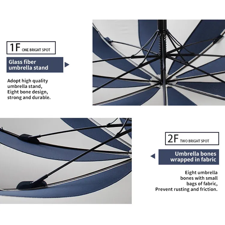 Magnolia Flower Hook Handle Umbrella، صورة تفصيلية 6
