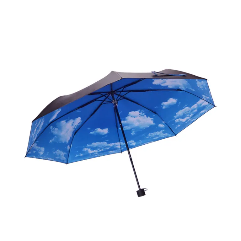 manual open custom three fold umbrella، صورة تفصيلية 2