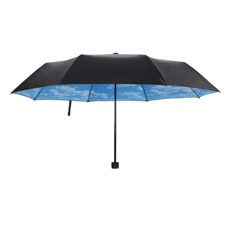 manual open custom three fold umbrella، الصورة 1