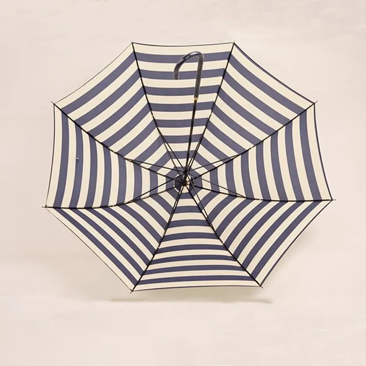 Rainproof Umbrella with Blue and White Stripe، صورة تفصيلية 3