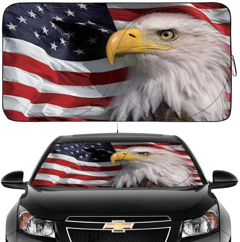 Customized Logo Design Car Sunshade، الصورة 1