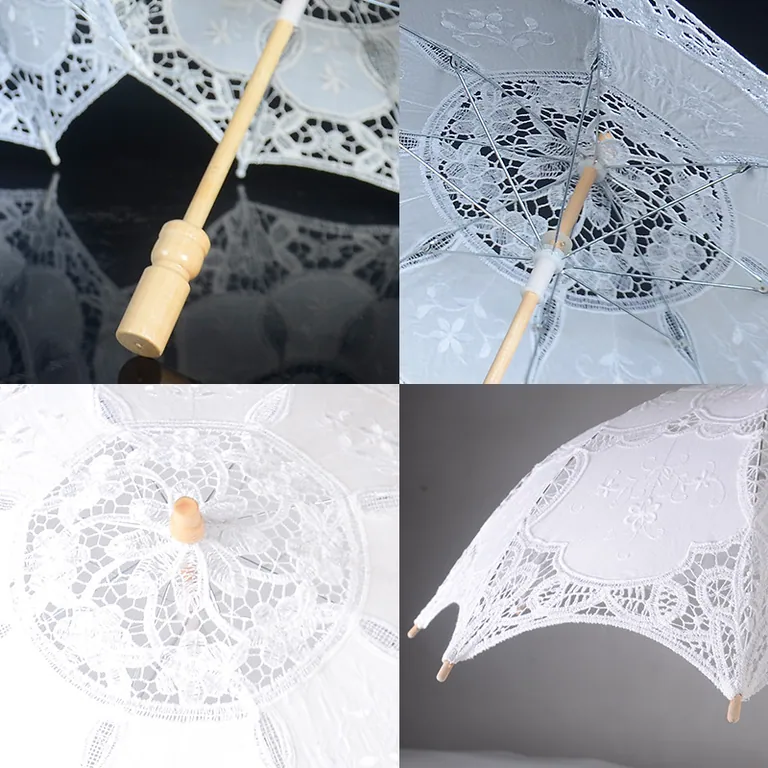 Handmade Lace Embroidery Umbrellas، صورة تفصيلية 2