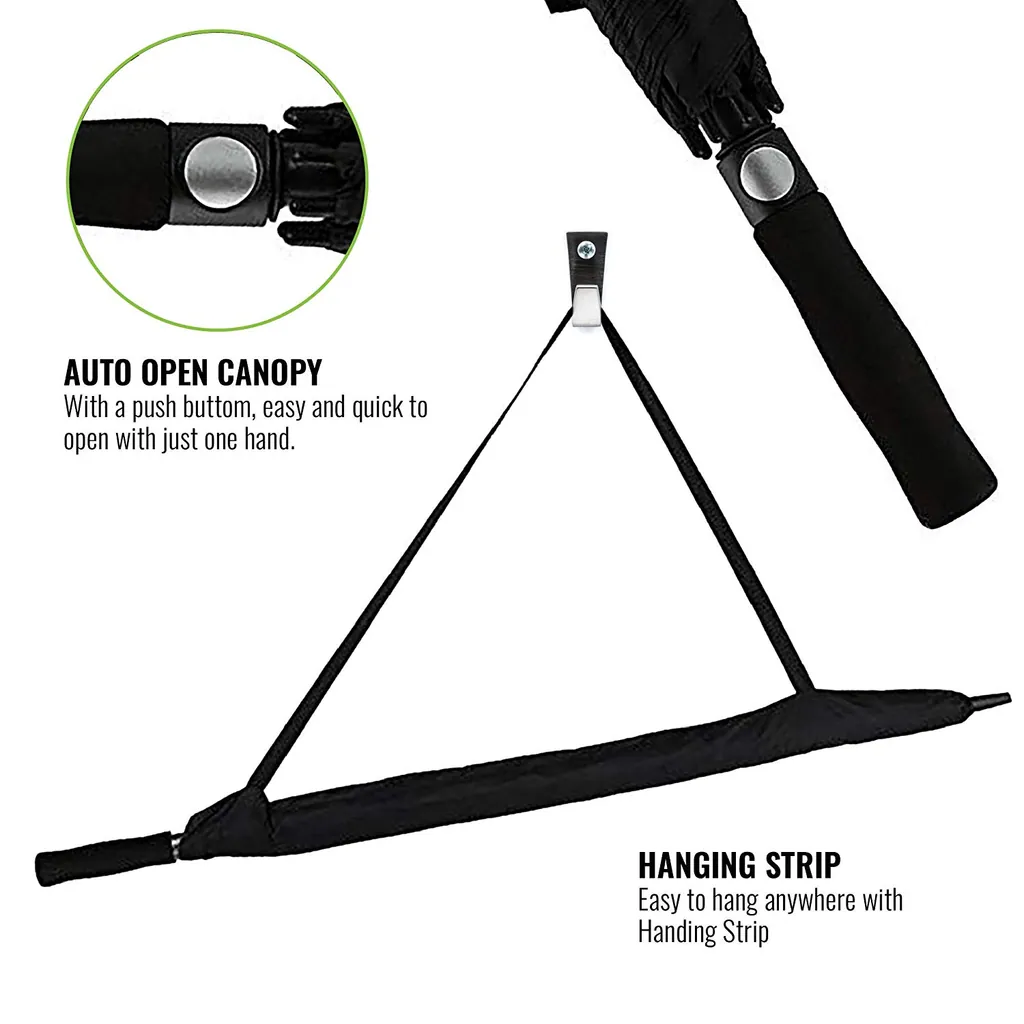 Good item for advertising durable windproof double caonopy easy open golf umbrella، صورة تفصيلية 4