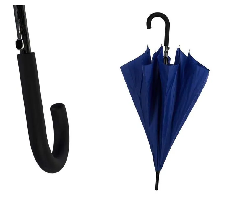 Promotional fiberglass 8 ribs 105cm hook handle straight umbrella، صورة تفصيلية 4