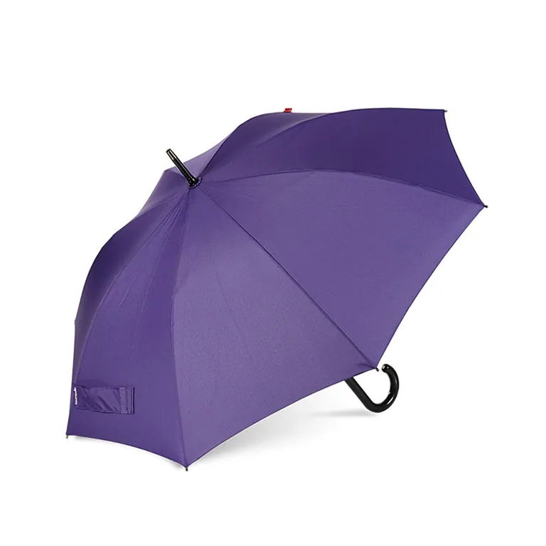 23Inch Plastic Curved Handle Colorful Solid Fabric Stick Janpenses Advertising Umbrella, detail 3
