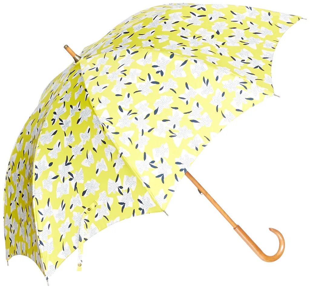 23Inch*8k Flower Print Waterproof Windproof Frame Wooden Shaft Lady Umbrella, detail 2