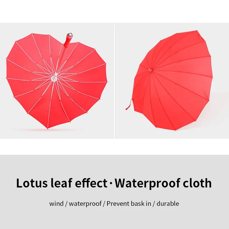 Heart Shaped Umbrella for Wedding، صورة تفصيلية 2