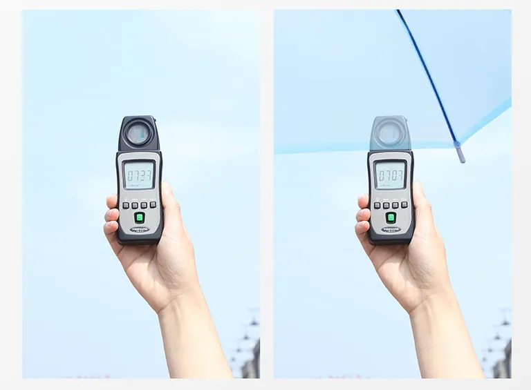 Cheapest Disposable automatic colorful Moon Handle Straight POE transparent Clear Umbrella,细节图 6
