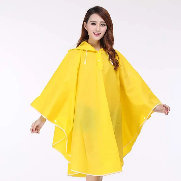 high quality Promotional outdoor travel waterproof rubber rain coat custom logo rain coat with hood, detalle 5