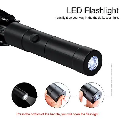 Wholesale Custom 23Inch 8Ribs 7 Color Changing on Shaft LED Straight Umbrella, detail 4
