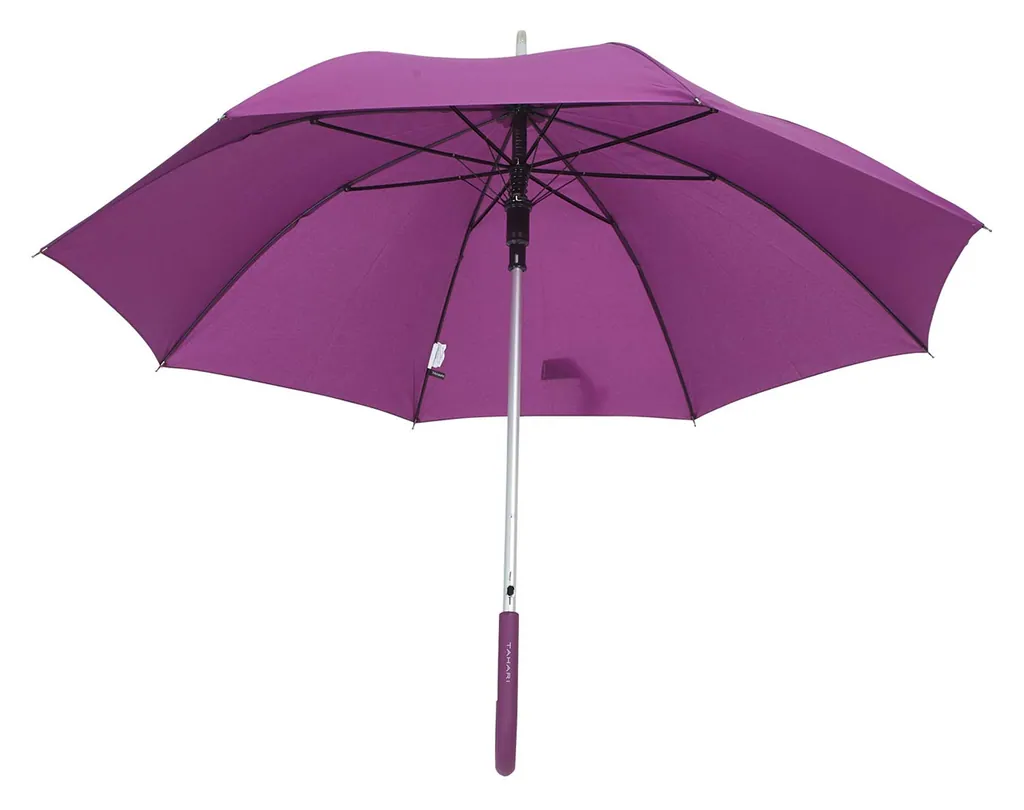 Shaoxing Factory Wholesale Good Quality Aluminum Shaft 8 Ribs Stick Umbrellas with J handle, detail 1