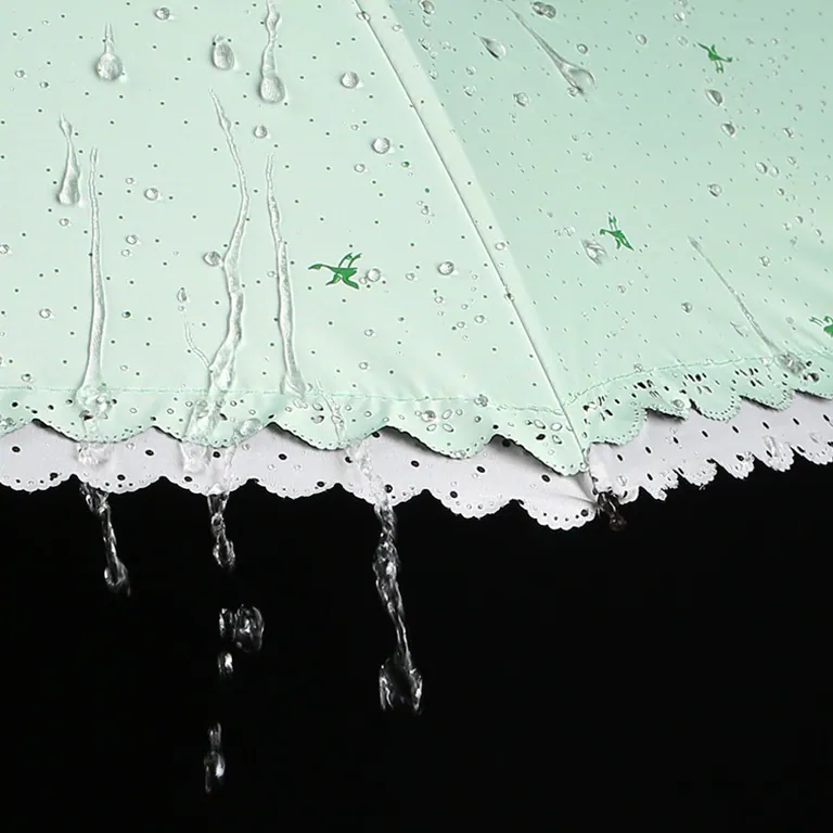 Hot Sale Sunscreen UV Sunshade Folding Lace Umbrella Rain Umbrella in Summer، صورة تفصيلية 2