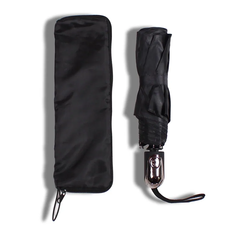 3 Auto Open And Closed Fold Umbrella Advertise Umbrella With Customized Logo&Pouch, image 1