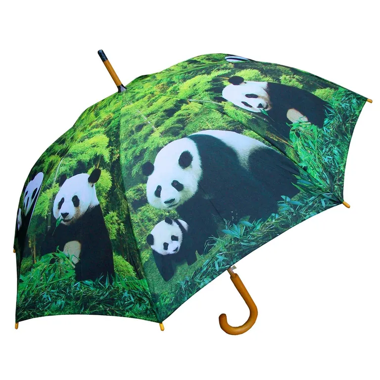 23inch*8K Curved Wooden Handle And Wooden Shaft Beautiful Design Gift Umbrella, image 1