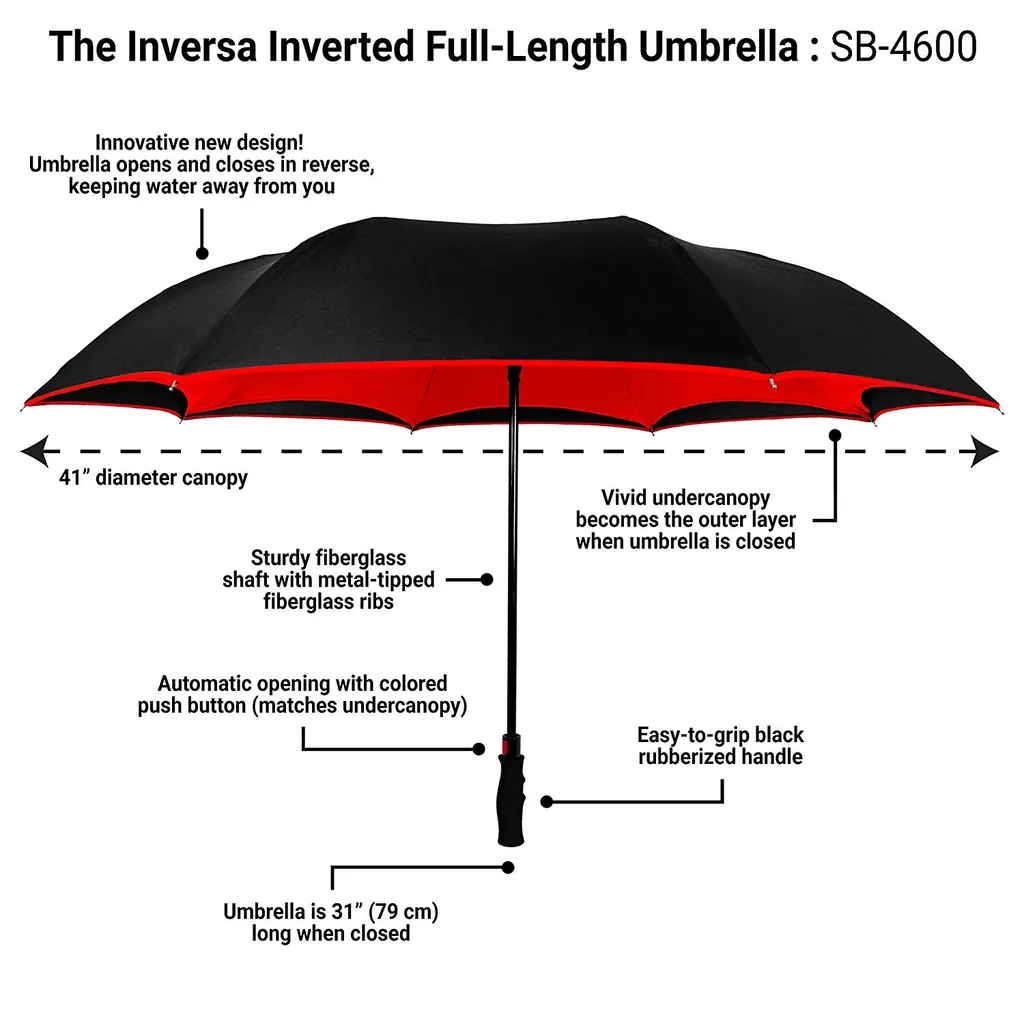 Wholesale Auto Open Inversa Large Inverted Double Layered Reinforced Canopy Windproof Umbrella,细节图 2