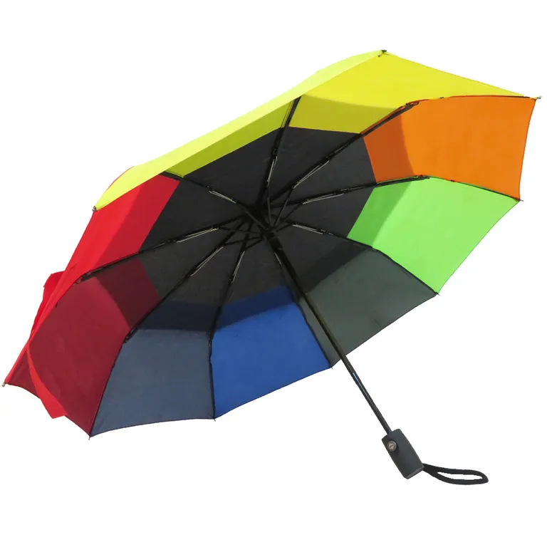 Rainbow double layer fold canopy umbrella, image 1