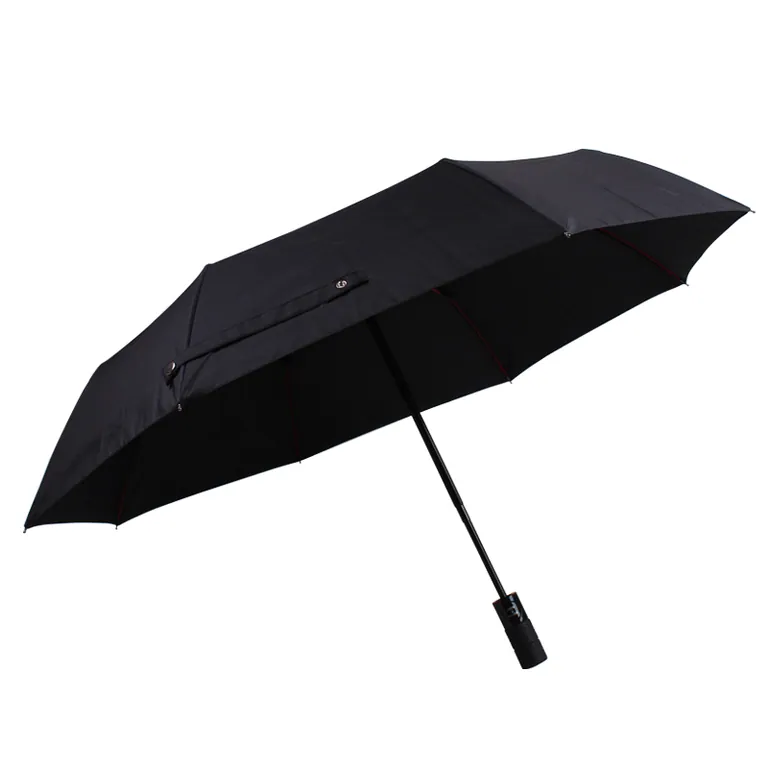 New Items from Shaoxing Factory 3 Fold Colored Windproof Frame Compact Business Umbrella with Tire Pattern Handle, image 1