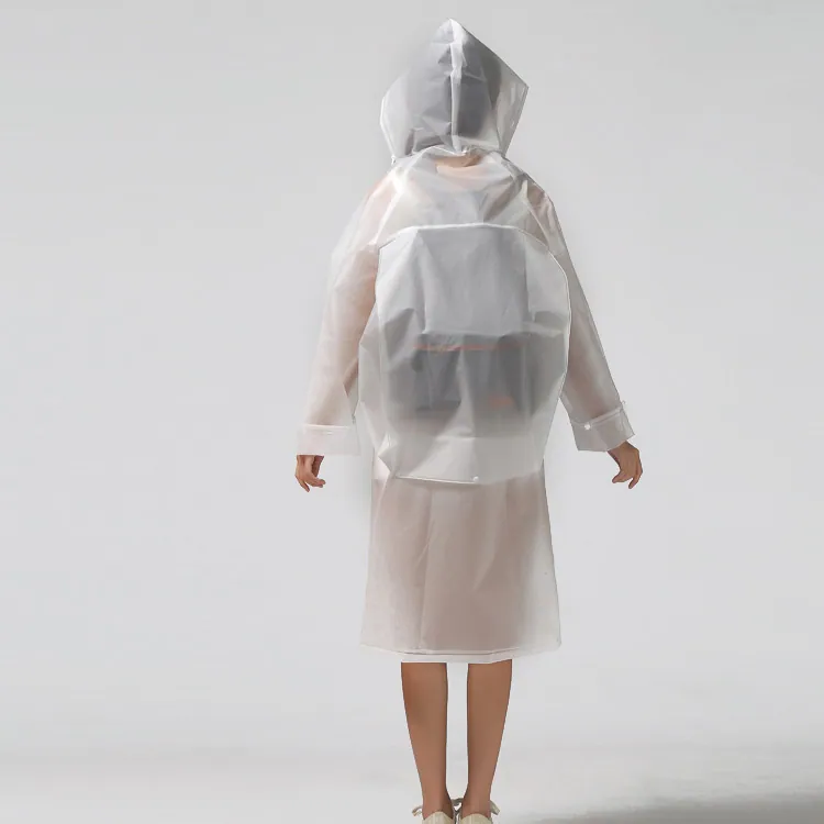 Fashion EVA Men And Women Poncho Jacket With Hood Ladies Waterproof Long Translucent Raincoat Adults Outdoor Rain Coat, Bild 1
