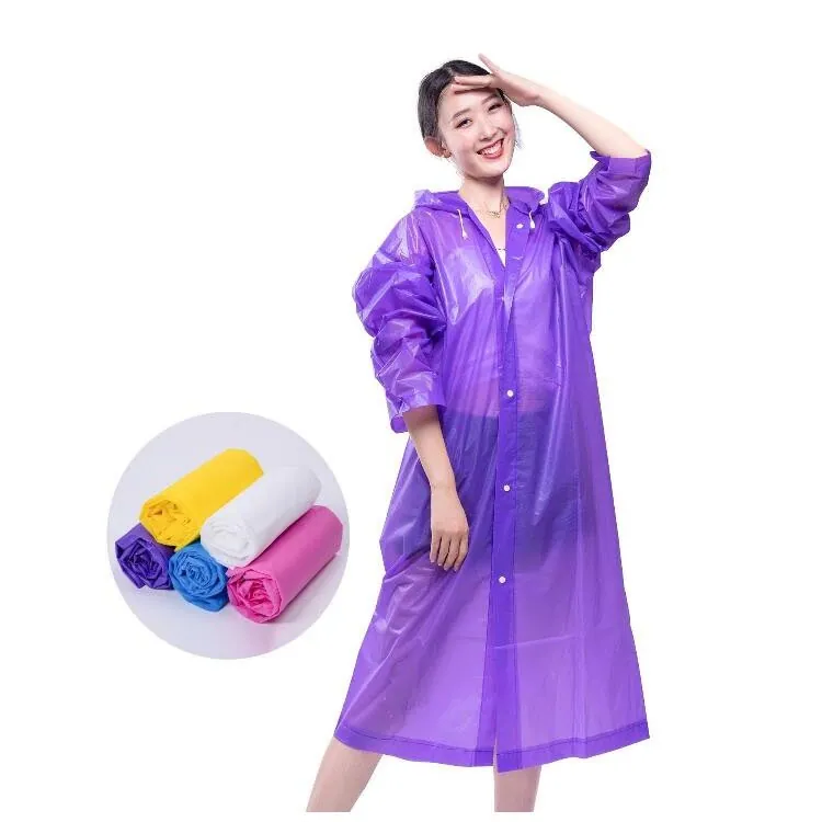 Camping Outdoor Travel Waterproof EVA Universal Hooded Rain Coat，细节图 2