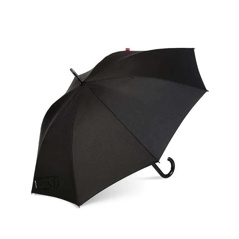 23Inch Plastic Curved Handle Colorful Solid Fabric Stick Janpenses Advertising Umbrella, detail 4
