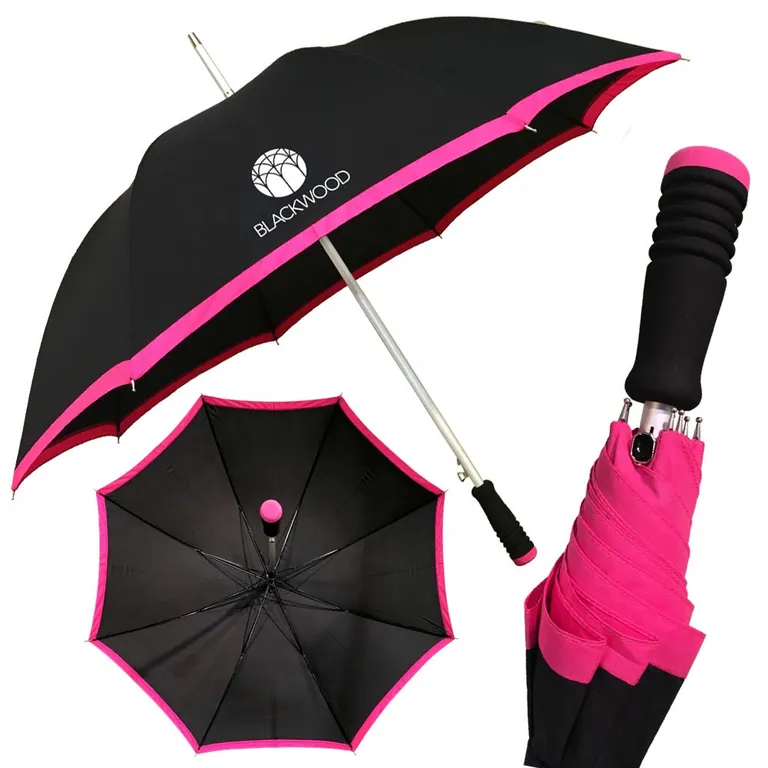 Aluminum Shaft Light Golf Advertising Promotion Match Color Handle Straight Umbrella, image 1