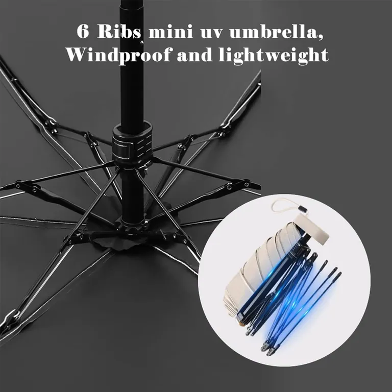 Ladies Parasol Pocket 5 Folding sun umbrella، صورة تفصيلية 4