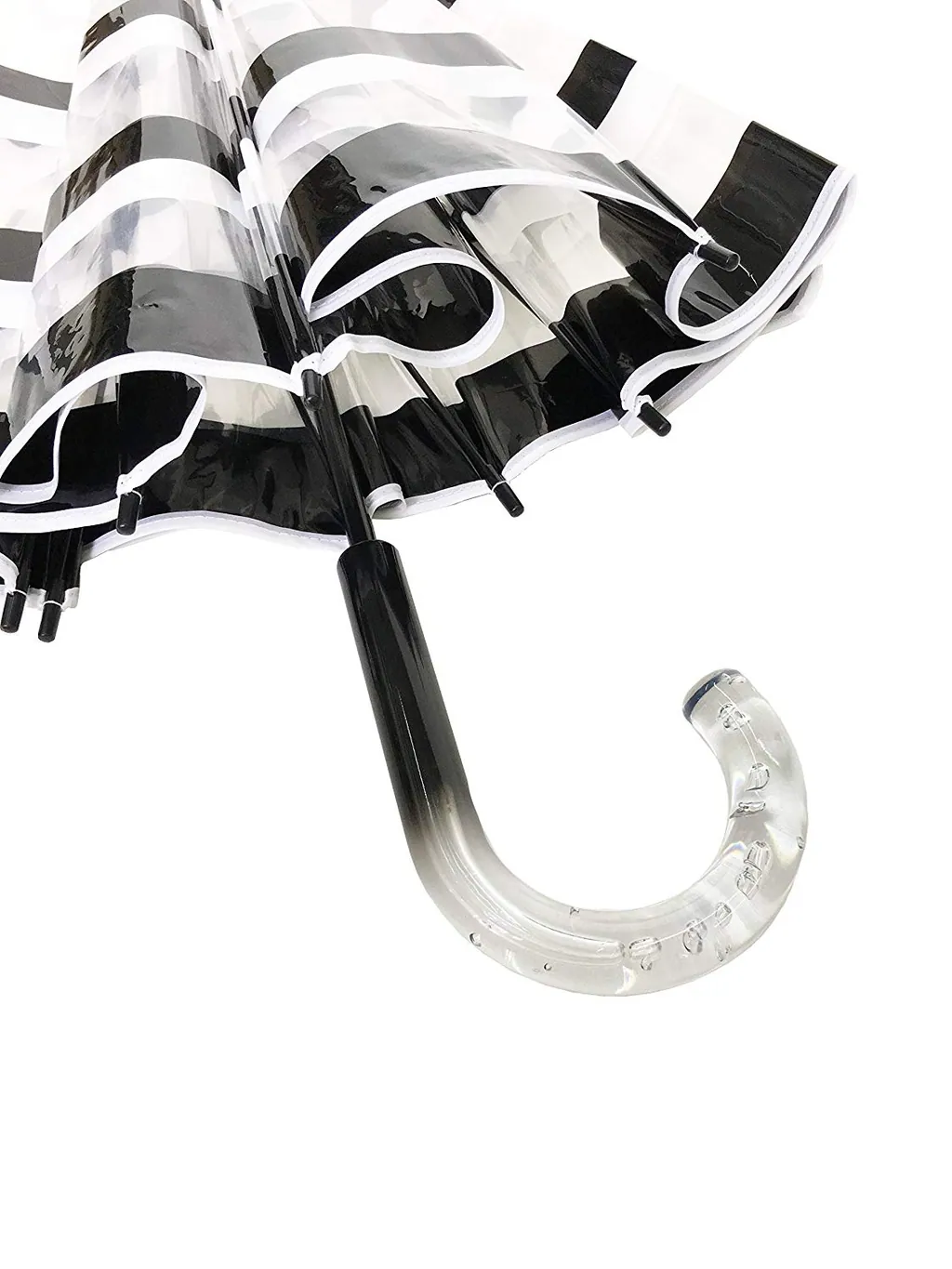 Wholesale High End POE 19 Inch 8 Ribs Clear Auto Open Stick Bubble Umbrella, detail 3