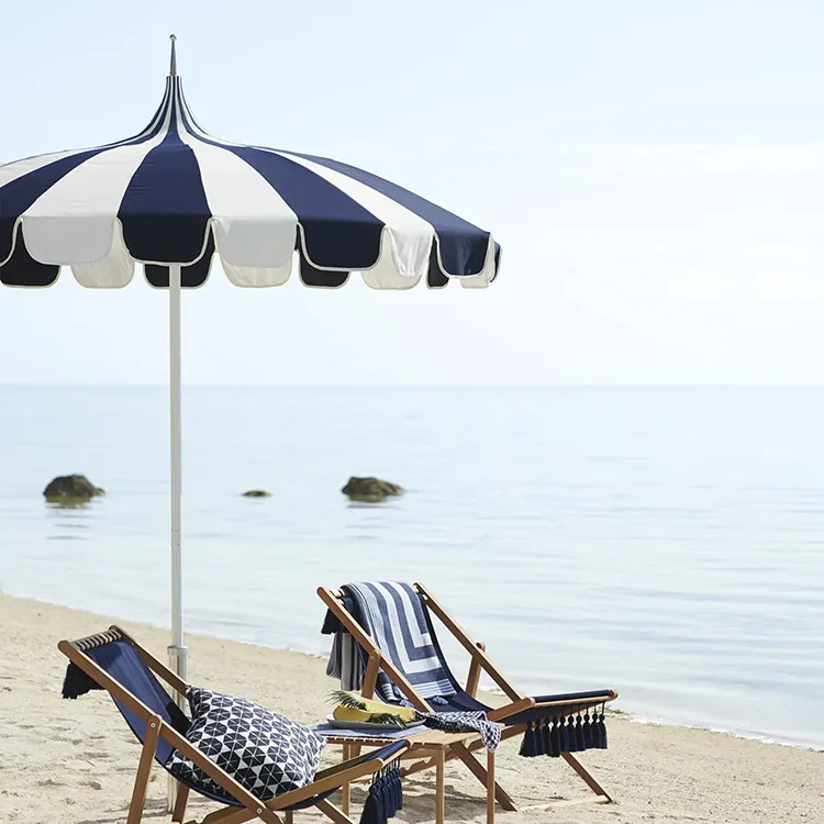 LOTUS Customized 1.8m Outdoor Pagoda Tassels Beach Cafe Large Umbrella Parasols for Beach، صورة تفصيلية 1
