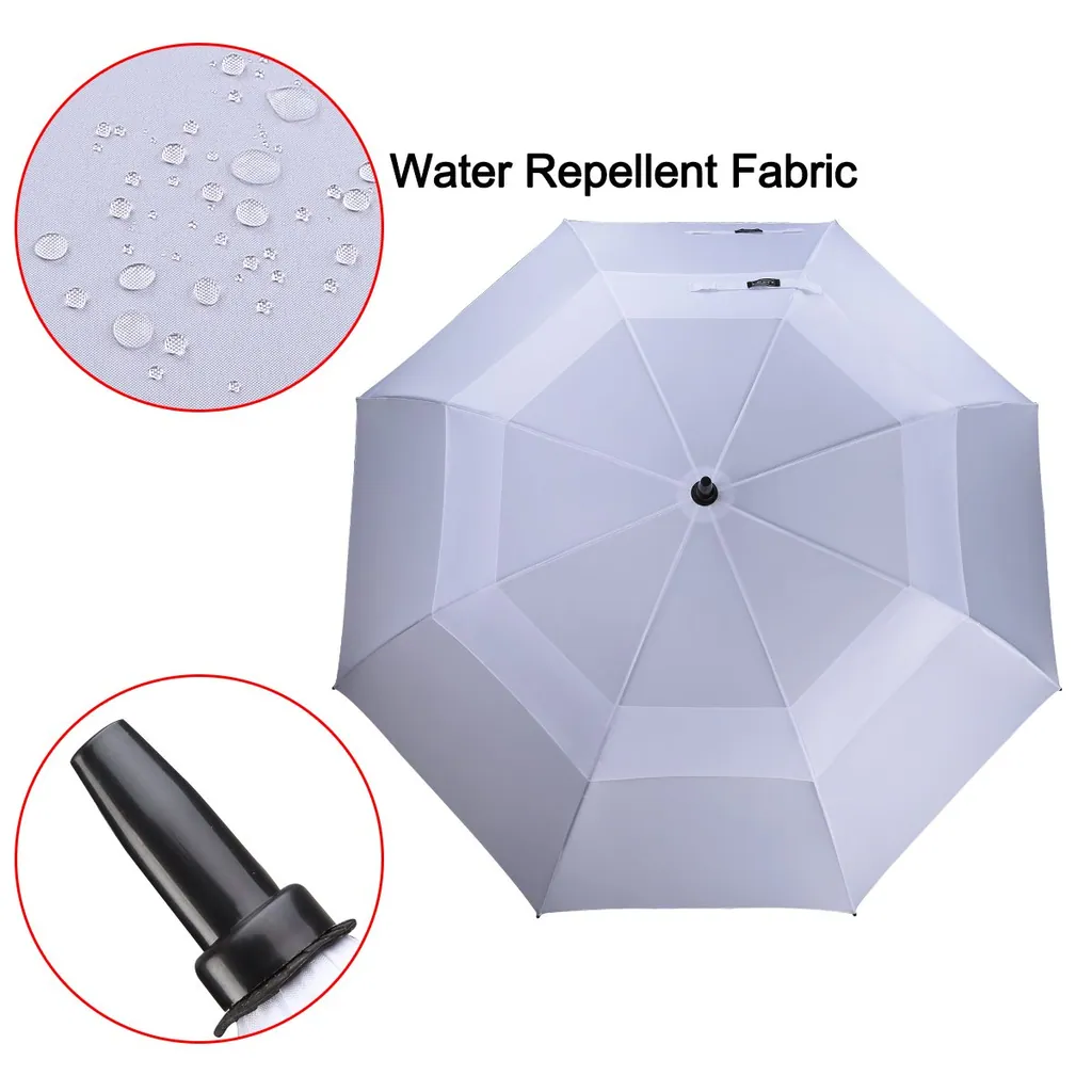 Wholesale Large Automatic Open Straight Windproof Canopy Golf Umbrella with Long Handle, detail 5