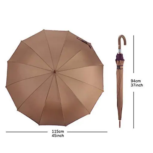 Custom High Quality Diameter 115cm Large 12 Rib Golf Umbrella for Men Women with Multiple Colors, detail 4