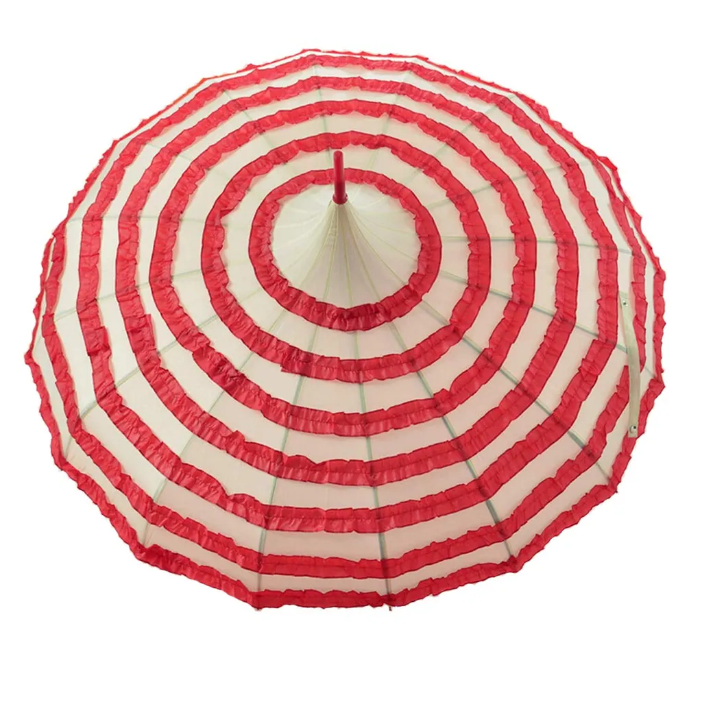 Wholesale 16 Ribs Manual Open Ladies Parasol Lace Parasol Ping Outdoor Pagoda Umbrella, detail 2