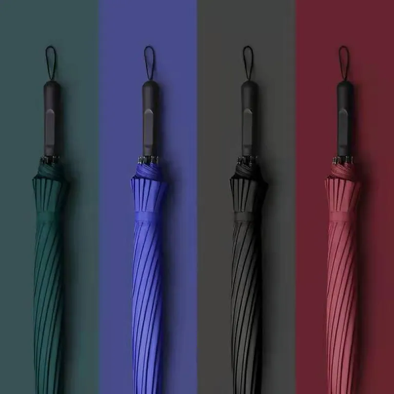 Lotus 2022 16 Ribs Straight Golf Waterproof Auto Open Large Umbrella، صورة تفصيلية 5