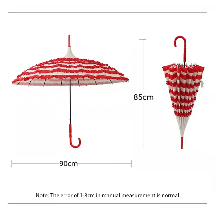 Lace Wedding Pagoda Shaped Umbrella for Wedding, detail 5