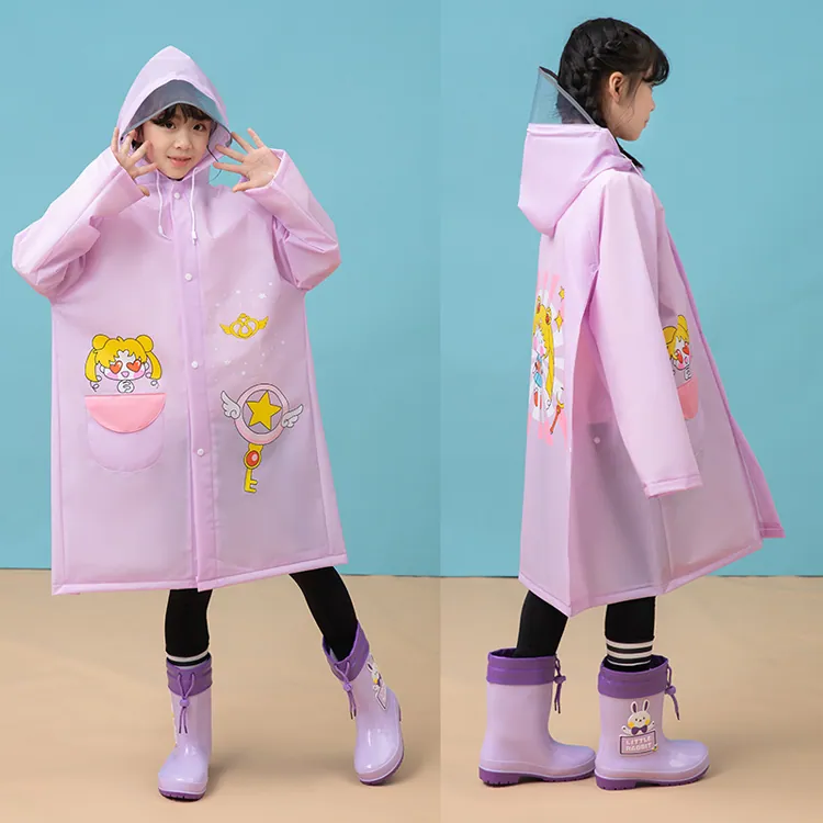 Kids Rain Jacket Thick Poncho Waterproof for Kids، الصورة 1