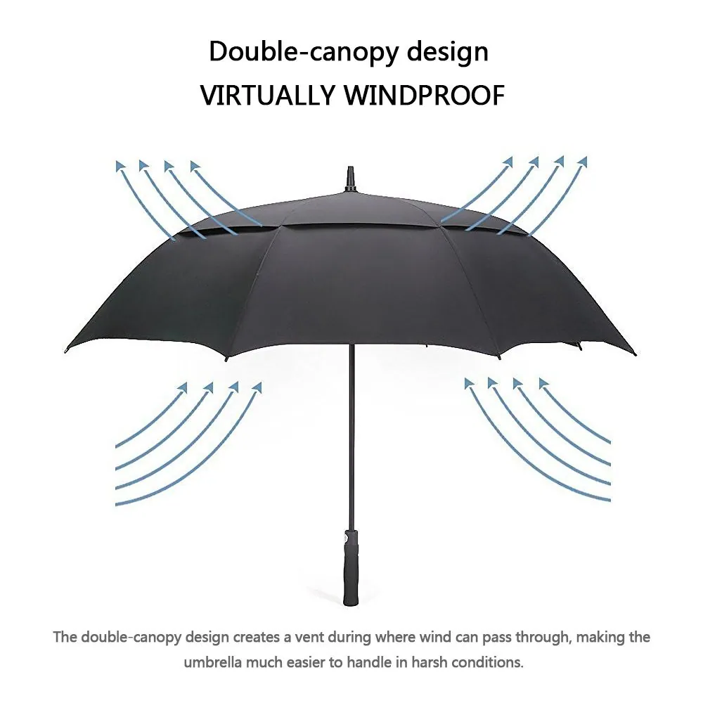 Vented Windproof Golf Umbrella with Logo Printing، صورة تفصيلية 5