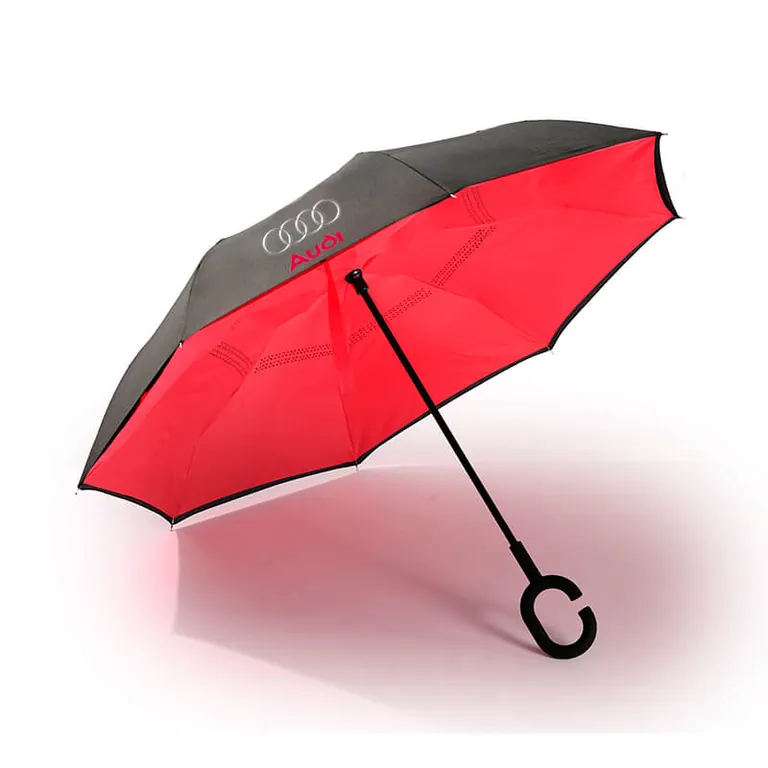 Inverted car promotion advertisement double layer umbrella, detail 1