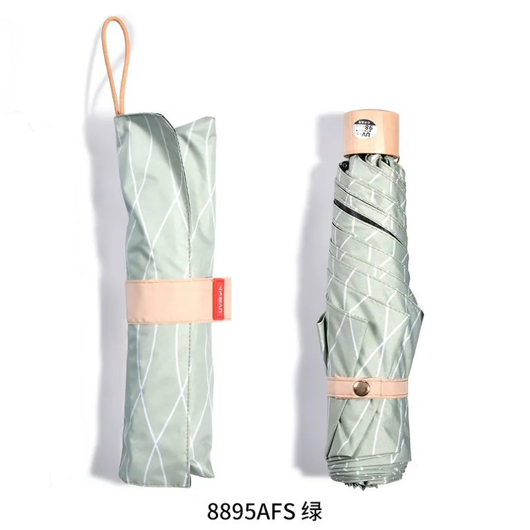 Lotus 2022 Light Weight Pportable Anti UV 3 Fold Sunscreen Sunny Umbrella، صورة تفصيلية 4