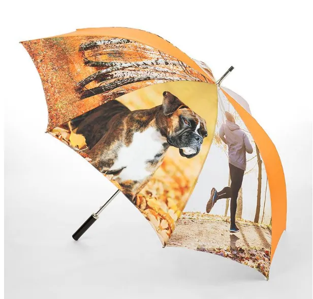 Light Aluminum Frame Animal Print Design Straight Umbrella، صورة تفصيلية 2