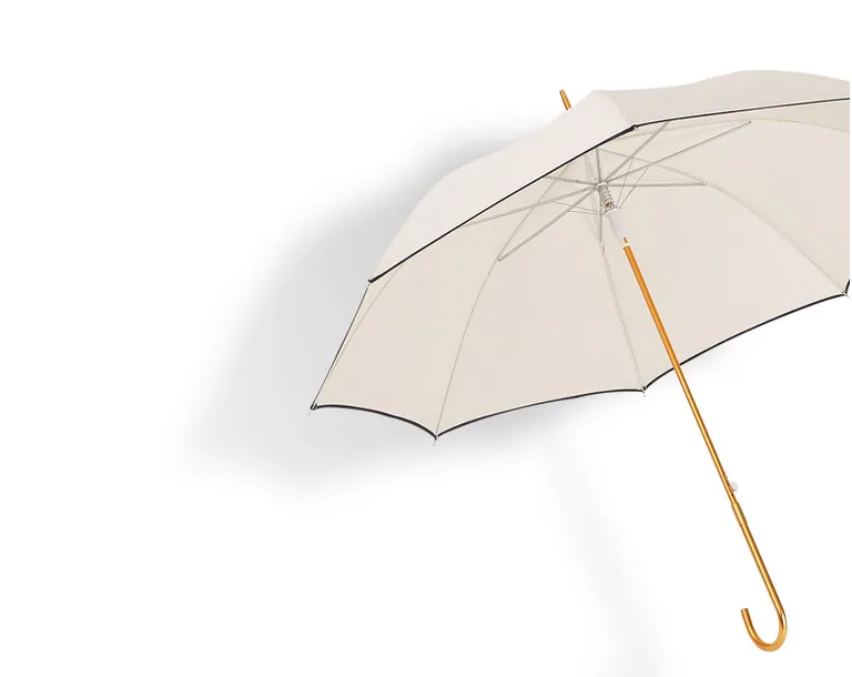 Lotus 2022 Solid Color Straight Lady Automatic Summer Umbrella，细节图 4
