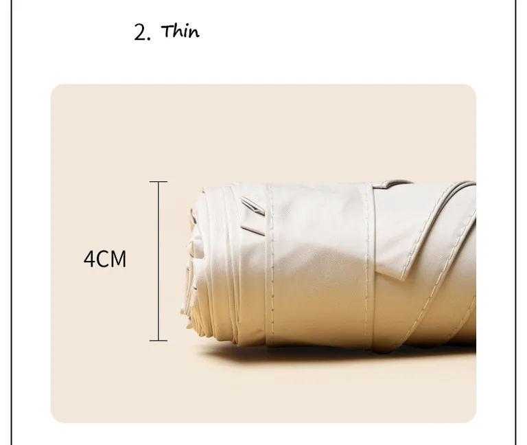 Lotus 2022 Lady 6 Fold Mini UV Sunscreen Summber Umbrella With Case، صورة تفصيلية 6