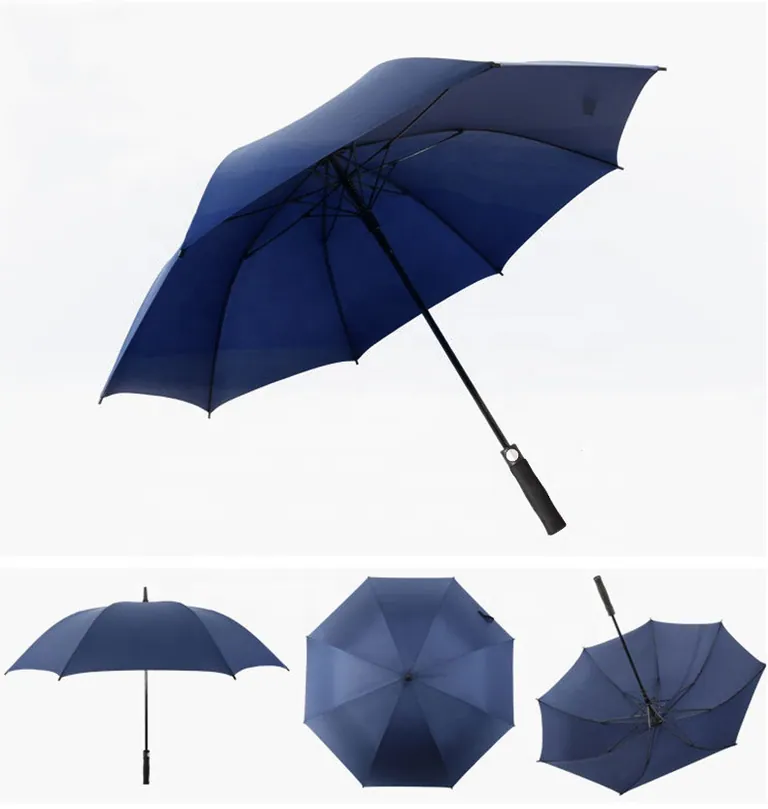 27“*8k auto open high quality advertising promotion fiberglass frame golf umbrella, image 1