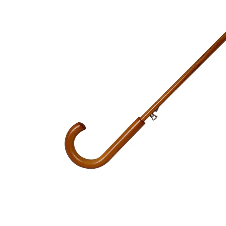 Lotus 2022 Cork Retro Wood Stick Straight Automatic Umbrella، صورة تفصيلية 6