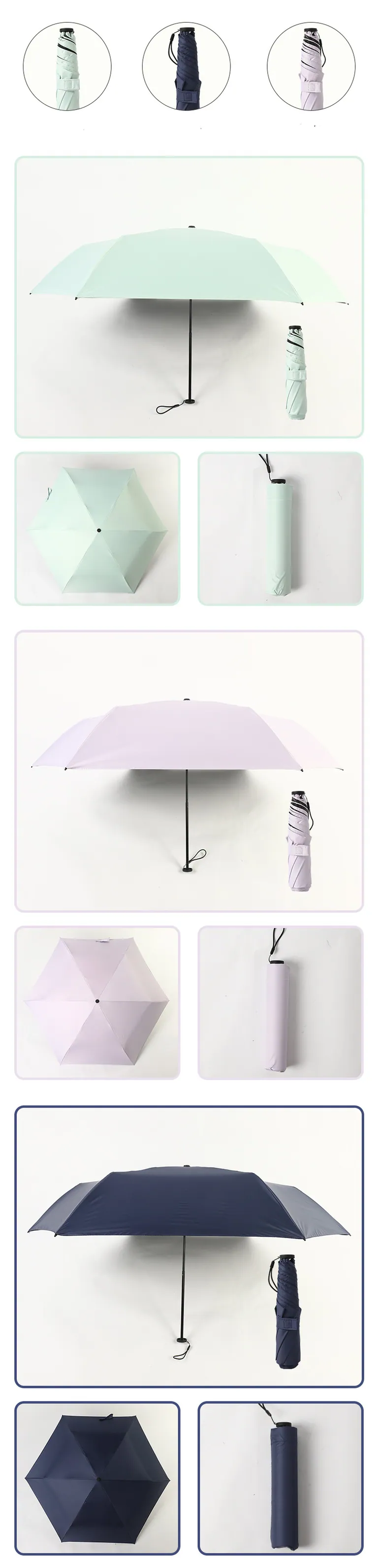 Super Light Design Frosted Handle pencil Umbrella In Summer، صورة تفصيلية 8