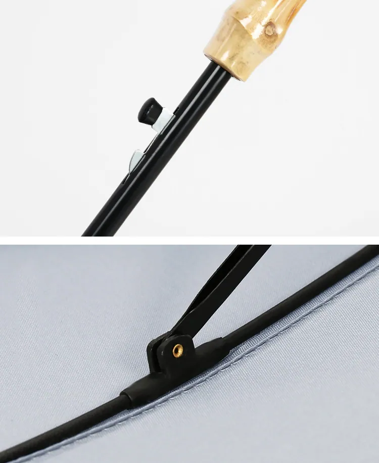 High Quality Windproof Umbrella with Bamboo Handle Umbrella Custom Logo Design Print Umbrella, detalle 6