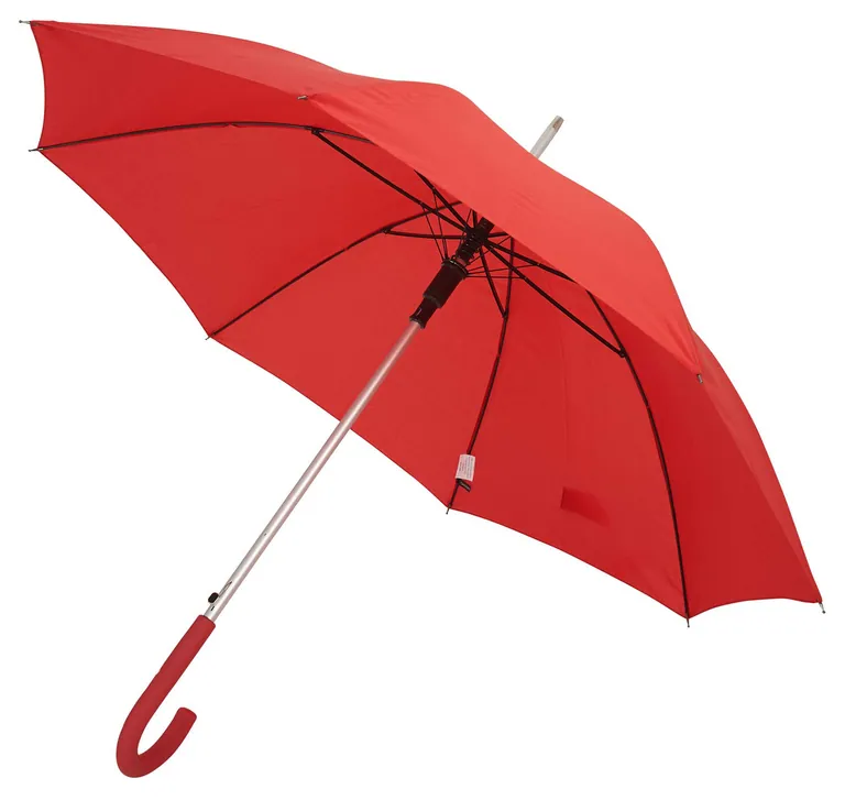 China Factory Custom New Model 105CM 8Ribs Auto Open Straight Umbrella with Matched Color Handle, image 1