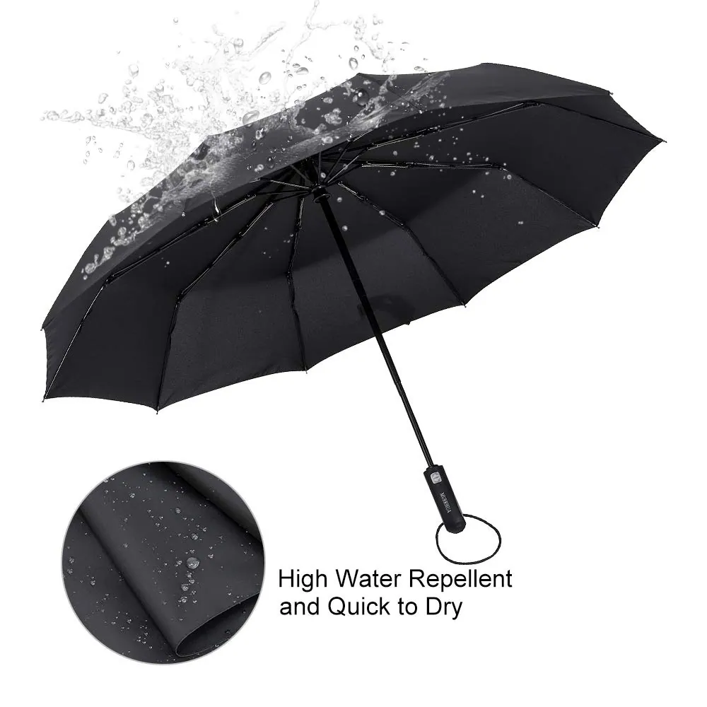 wholesale 3 folding auto open & close promotional umbrella custom logo printed foldable umbrellas, detail 3