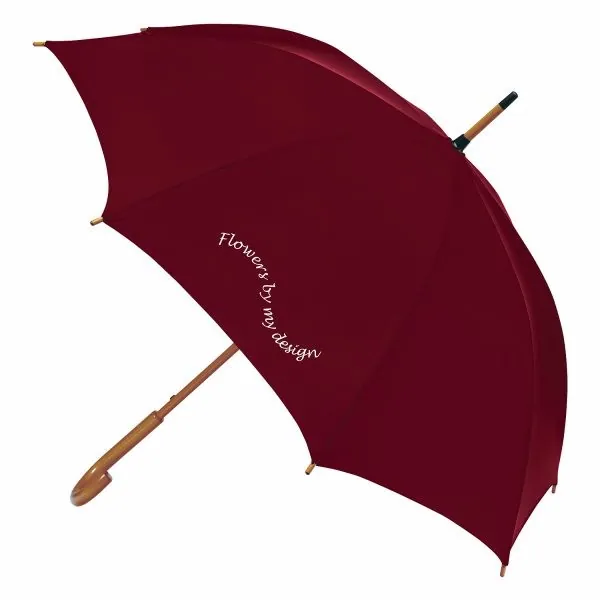 Wooden Shaft Advertsing Logo Promotion Straight Umbrella, detail 3