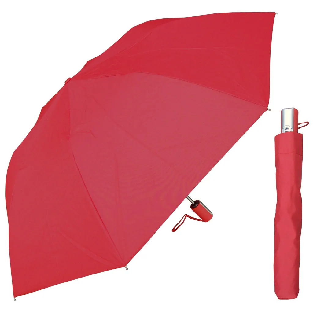 3 Fold Full Open Match Color Rubber Handle Gift Umbrella, detail 5