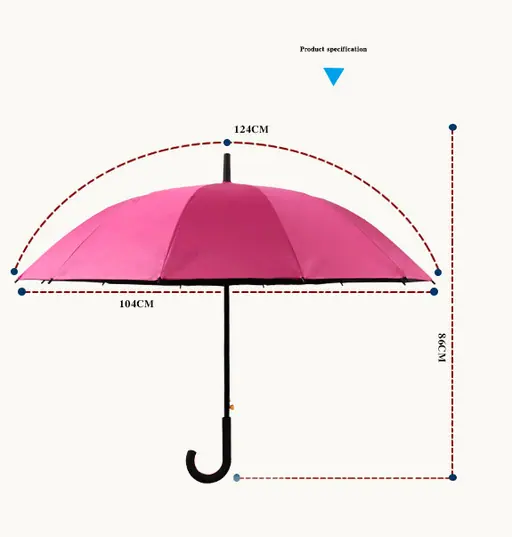 Lotus 2022 23inch Magic Umbrella Water Flower Straight Umbrella، صورة تفصيلية 4